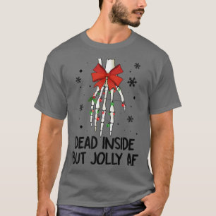 6QMw Skeleton Jolly Af Christmas Merry Xmas Family T-Shirt