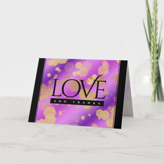 6th 33rd 47th 48th Amethyst Wedding Anniversary Thank You Card (Front)