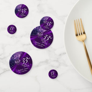 6th / 33rd / 47th Amethyst Purple Anniversary Confetti
