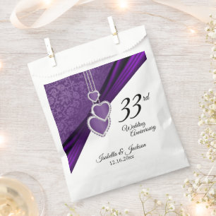 6th / 33rd / 47th Amethyst Wedding Anniversary  Favour Bags