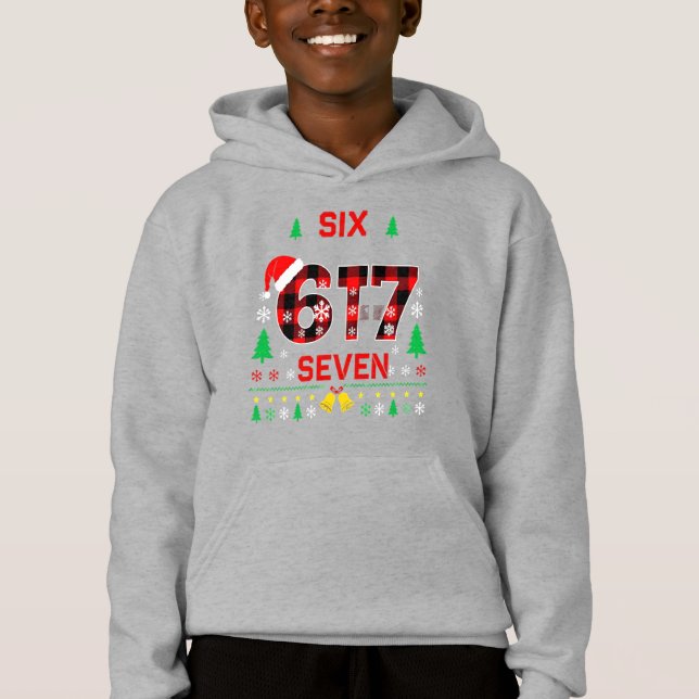 6th and 7th Birthday Christmas Buffalo Plaid  (Front)