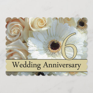 6th anniversary rose invitation