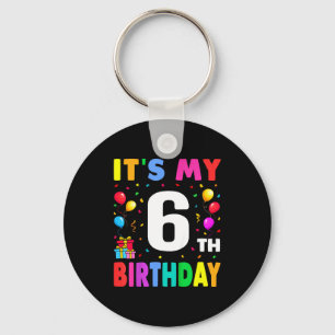 6th birthday 6 six happy birthday boys or girls key ring