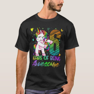 6Th Birthday 6 Year Old Girl Flossing Unicorn Part T-Shirt