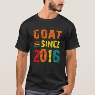 6th Birthday 6 Years Old Goat Since 2016 T-Shirt
