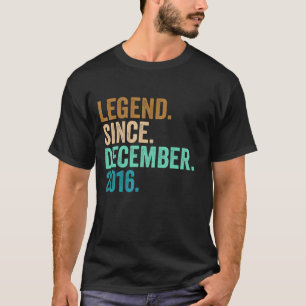6th Birthday 6 Years Old Legend Since December 20 T-Shirt