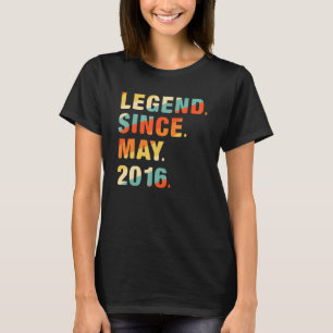 6th Birthday  6 Years Old Legend Since May 2016 T-Shirt