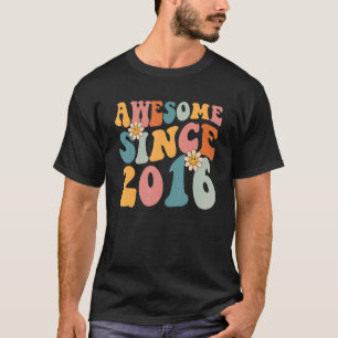 6th Birthday Awesome Since 2016 6 Years Old Boy Gi T-Shirt