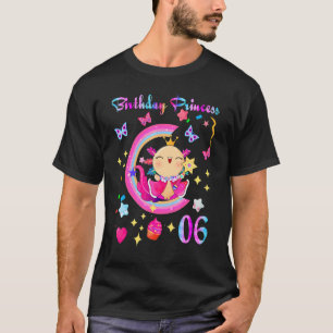 6th Birthday Axolotl  6 Year Old  Birthday Princes T-Shirt