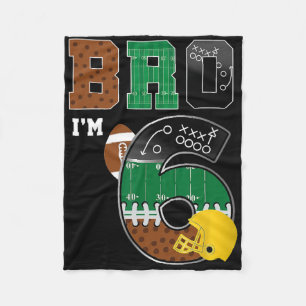 6th Birthday Boy Bro I'm 6 Year Old Boys Kids Foot Fleece Blanket