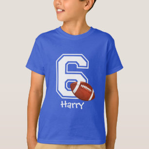 6th Birthday boy football personalised-2 T-Shirt