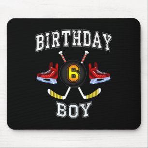 6th Birthday Boy  - Ice Hockey  6 years old kid Mouse Pad