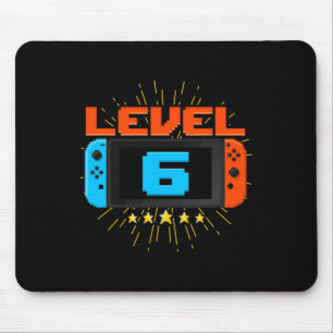6th Birthday Boy Level 6 Unlocked Video Game 6 Yea Mouse Pad
