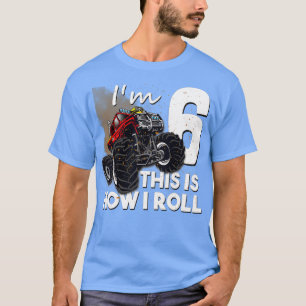 6th Birthday  Boy Monster Truck 6 Years Old Gift  T-Shirt