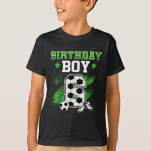 6th Birthday Boy Soccer 6 Year Old Sport 6yr Boys  T-Shirt