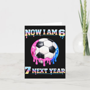 6th Birthday Boy Soccer Ice Cream Drip 67 Meme 6 Card