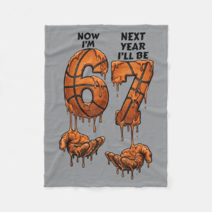 6th Birthday Boys Girls 6 7 6 Next Year Ill Be 7 Fleece Blanket