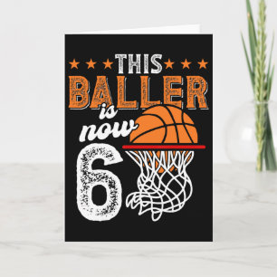 6th Birthday Boys Sketll Player This Ller Is Now 6 Card