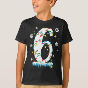 6th Birthday Christmas Snowflake 6 Year Old Kids T-Shirt