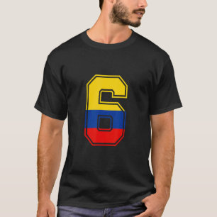 6th Birthday Colombian 6 Years Old Number 6 Colomb T-Shirt