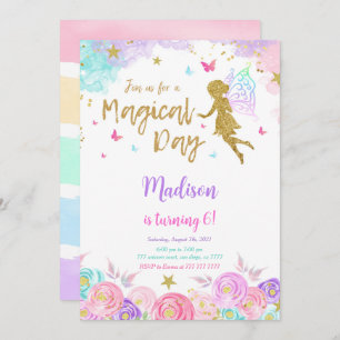 6th Birthday Fairy Party Invitation