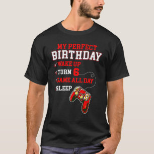 6th Birthday Gamer For Boys Perfect Gaming 6 Year T-Shirt