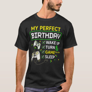 6th Birthday Gaming 6 Years Old Perfect Gamer Boy T-Shirt