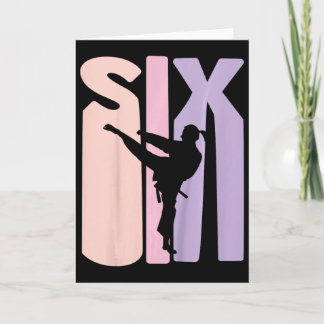 6th Birthday Gift Karate Retro Taekwondo Martial A Card