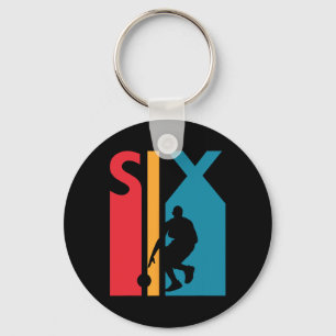 6th Birthday Gift Six Vintage Basketball 6 Year Ol Key Ring