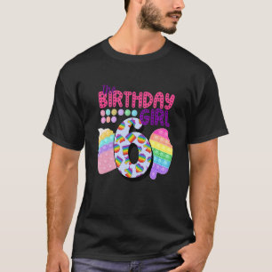 6th Birthday Girl Pop It Pastel Rainbow Birthday T-Shirt