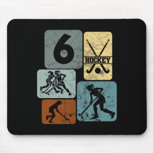 6th Birthday Girls Field Hockey 6 Years Of Hockey  Mouse Pad