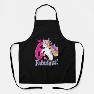 6th Birthday Girls Gift T-Shirt Apron
