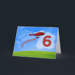 6th Birthday, Grandson, Red Aeroplane Card<br><div class="desc">Zoom in for birthday greetings for your grandson on his 6th birthday! He will love this special card that says grandson on the front.</div>
