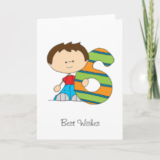 6th Birthday - Greetings card - Boy
