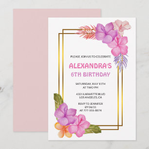 6th birthday invitations Tropical Party