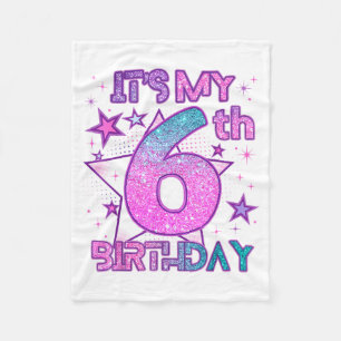 6th birthday k-pop girl 6 year birthday party kids fleece blanket