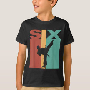 6th Birthday Karate Taekwondo Theme 6 Year Old T-Shirt