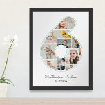 6th Birthday Number 6 Photo Collage Kids Nursery Poster<br><div class="desc">Decorate your nursery with this custom photo collage poster. This wall décor combines the charm of your little one's precious moments with an adorable design that will captivate both children and adults alike. Our user-friendly design tool allows you to upload your photos with ease, enabling you to create a personalised...</div>