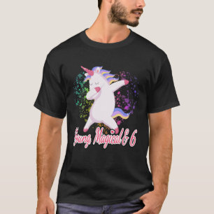 6Th Birthday Outfit, Dabbing Unicorn Young Magical T-Shirt