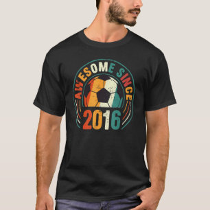 6th Birthday Party 6 Year Old Awesome 2016 Soccer  T-Shirt