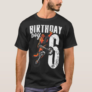 6th Birthday Party For Boy 6 Years Old Dirt Bike M T-Shirt