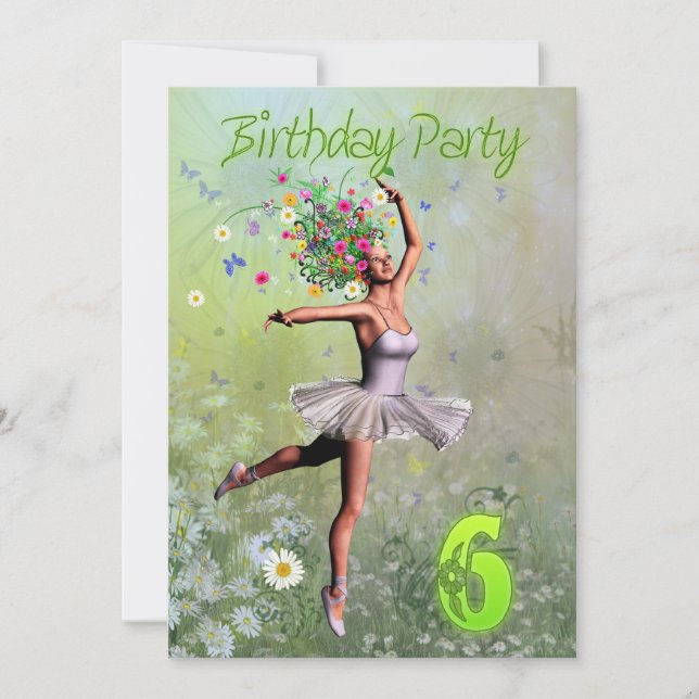 6th Birthday party invitation (Front)