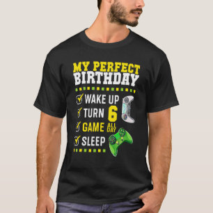 6th Birthday Party Perfect For Gamer 6 Years Old B T-Shirt