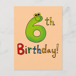 6th Birthday! Postcard