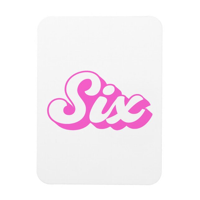 6th Birthday Retro Girl Magnet (Vertical)