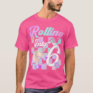 6Th Birthday Roller Skate 6 Year Old Roller Skatin T-Shirt
