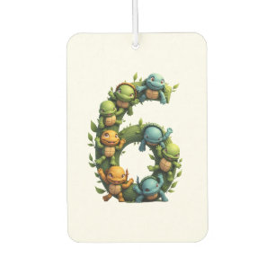 6th Birthday Sea Turtle Tortoise Theme Party 6 Yea Car Air Freshener