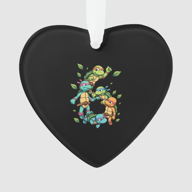 6th Birthday Sea Turtle Tortoise Theme Party 6 Yea Ornament (Front)