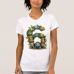 6th Birthday Sea Turtle Tortoise Theme Party 6 Yea T-Shirt