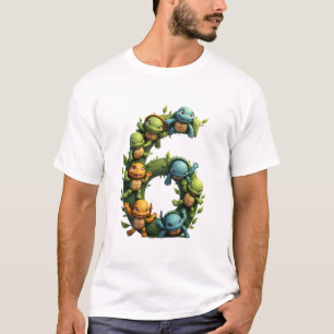 6th Birthday Sea Turtle Tortoise Theme Party 6 Yea T-Shirt